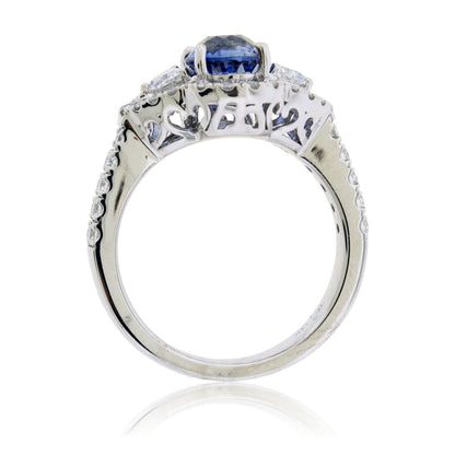 Oval Sapphire & Diamond Accented Ring - Park City Jewelers