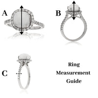 Oval Sapphire & Diamond Accented Scalloped Ring - Park City Jewelers
