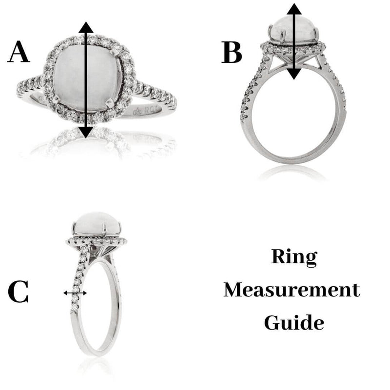 Oval Sapphire & Diamond Accented Scalloped Ring - Park City Jewelers