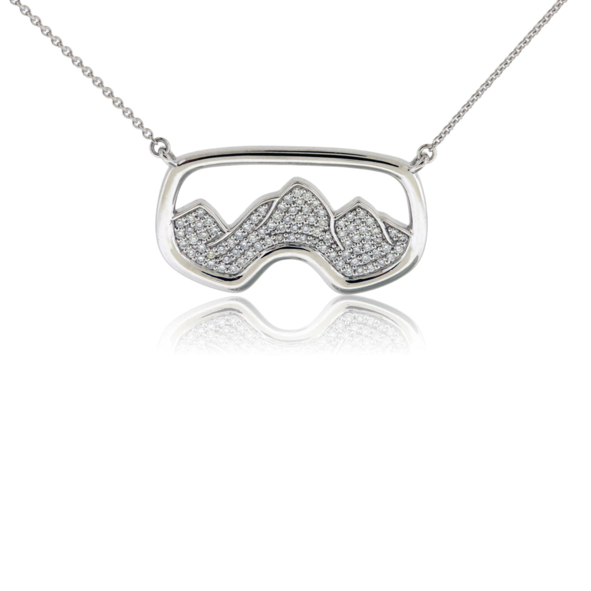 Pave Diamond Goggle Necklace - Park City Jewelers