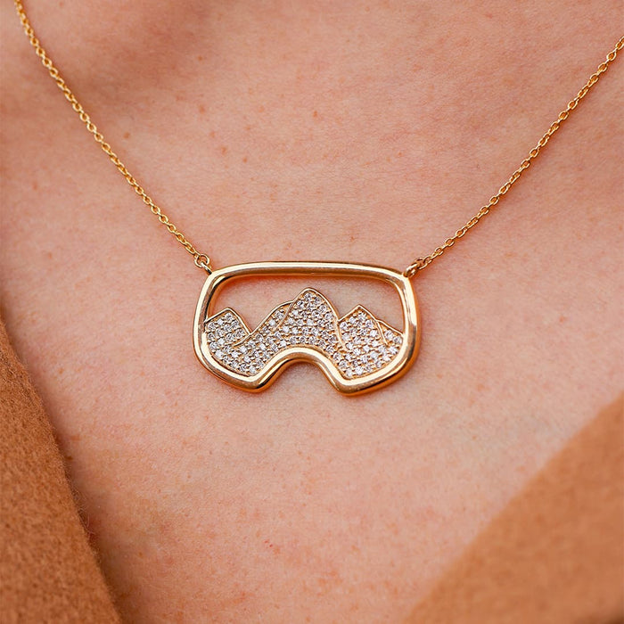 Pave Diamond Goggle Necklace - Park City Jewelers