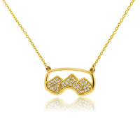 Pave Diamond Mountain Goggle Necklace - Park City Jewelers