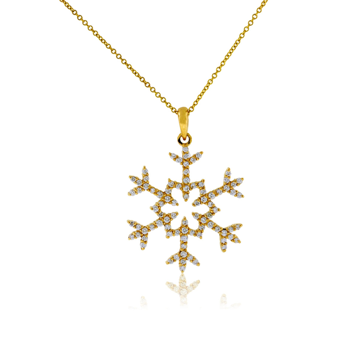 Pave Diamond Snowflake Pendant / Necklace - Park City Jewelers