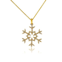 Pave Diamond Snowflake Pendant / Necklace - Park City Jewelers