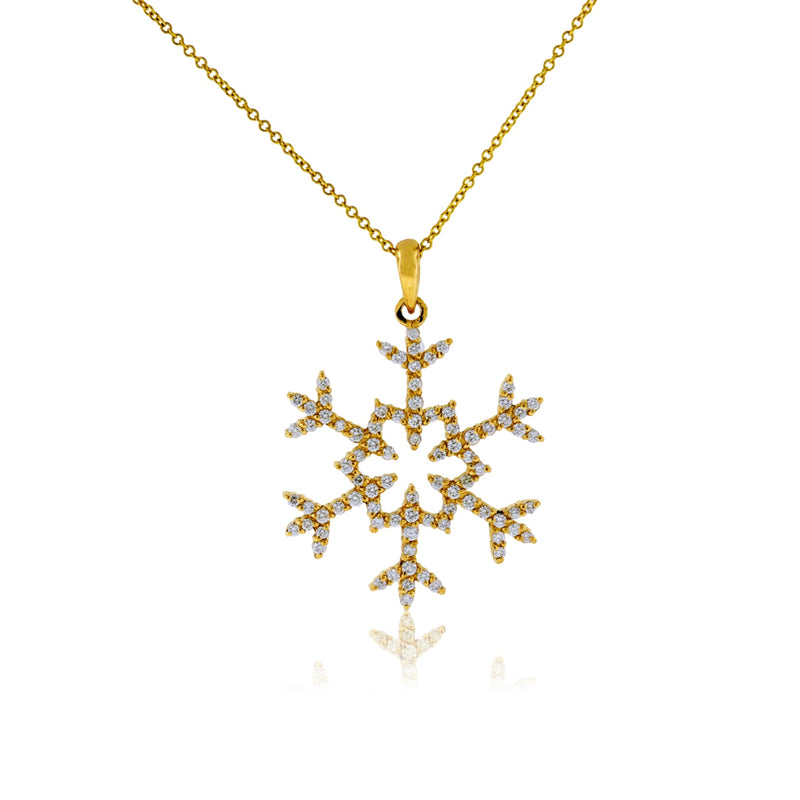 Pave Diamond Snowflake Pendant / Necklace - Park City Jewelers