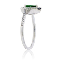 Pear - Cut Emerald Diamond Halo Ring - Park City Jewelers