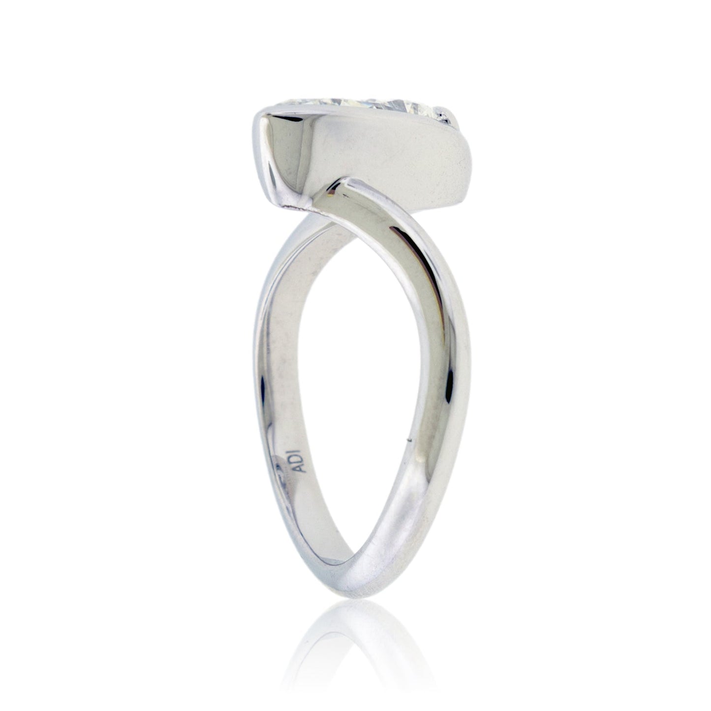 Pear LGD Half Bezel Ring - Park City Jewelers