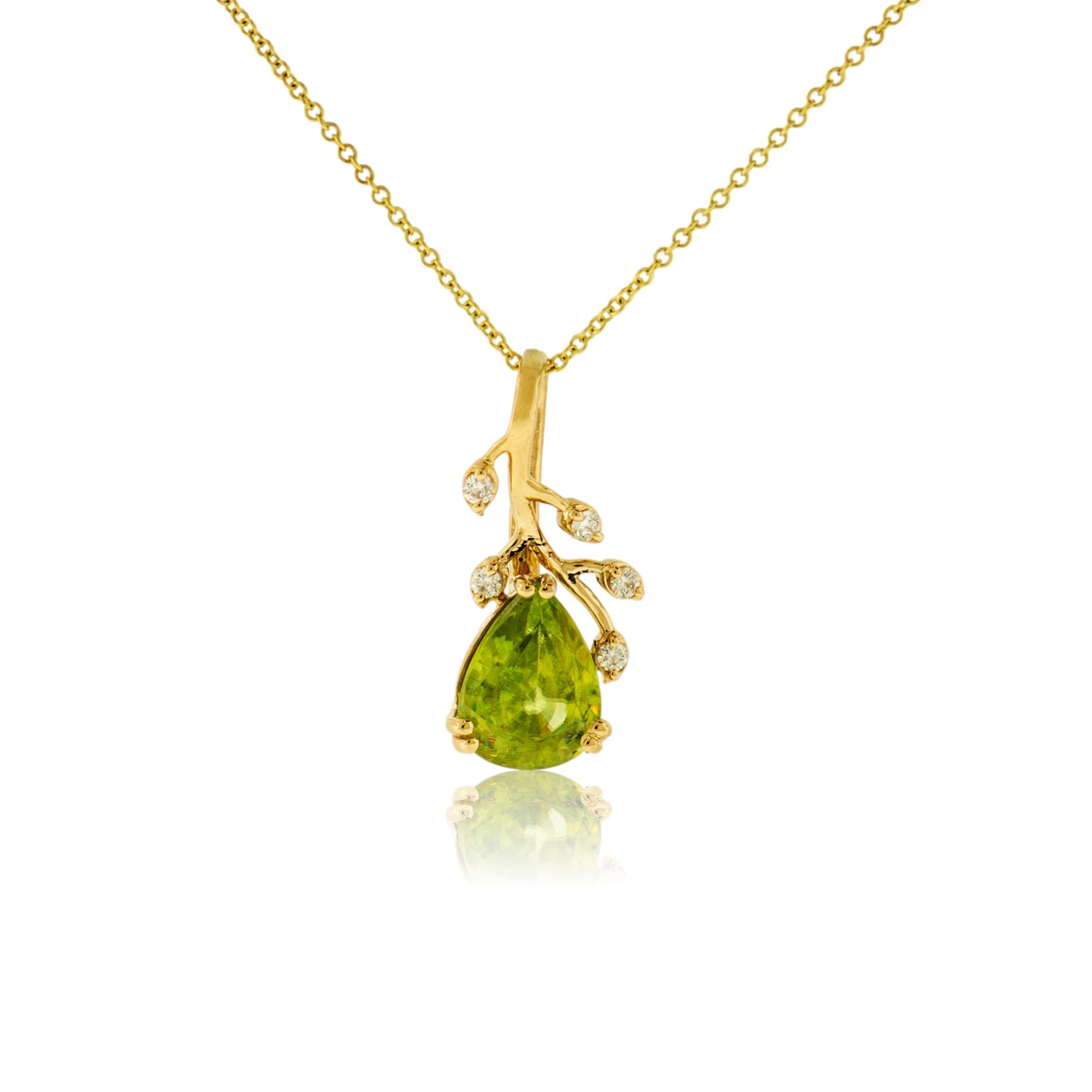 Peridot & Diamond Pendant - Park City Jewelers