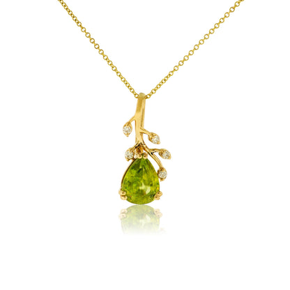 Peridot & Diamond Pendant - Park City Jewelers