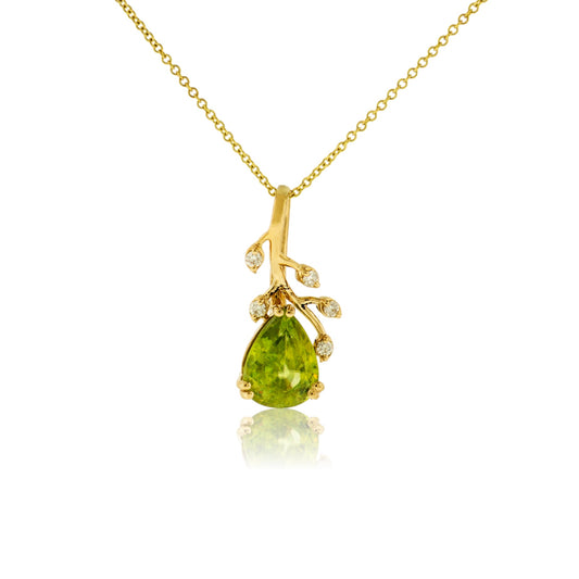 Peridot & Diamond Pendant - Park City Jewelers