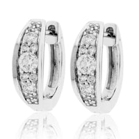 Petite Huggie Diamond Hoop Earrings - Park City Jewelers