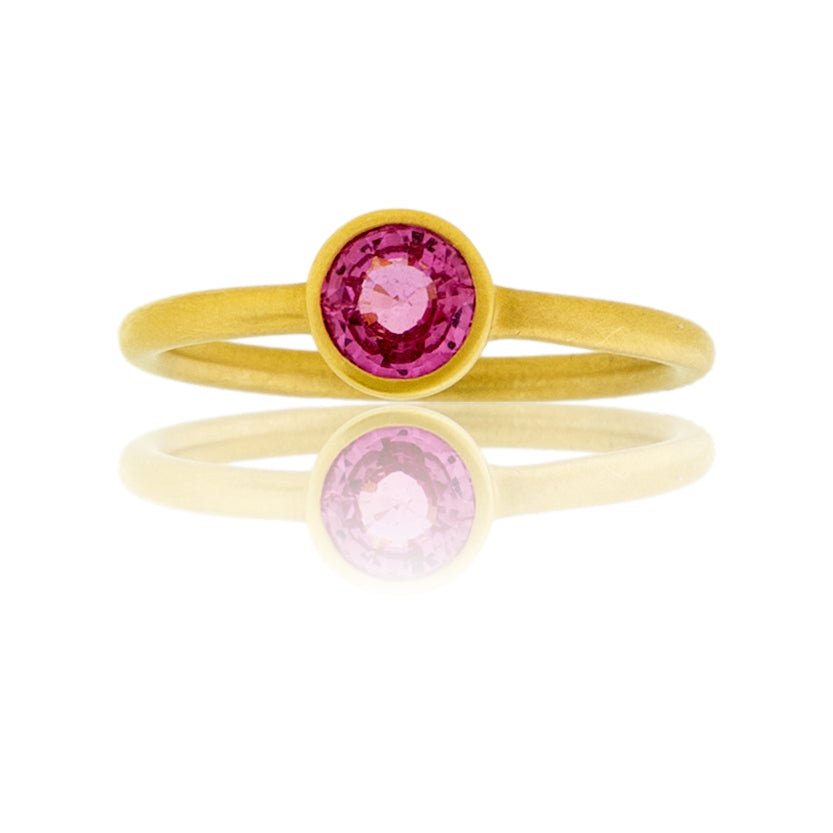 Pink Sapphire Bezel Ring - Park City Jewelers