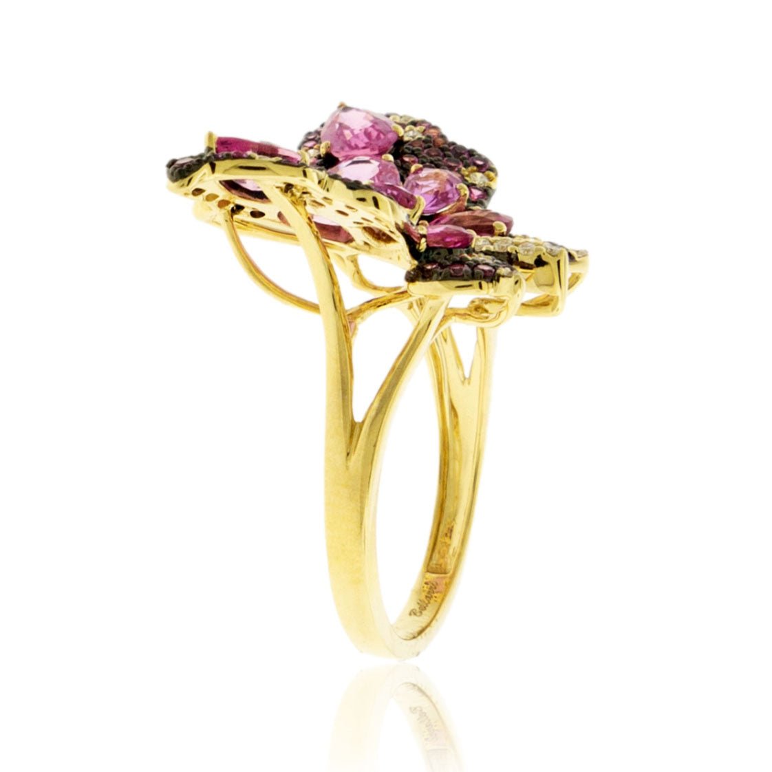 Pink Sapphire Winged Butterfly & Diamond Ring - Park City Jewelers