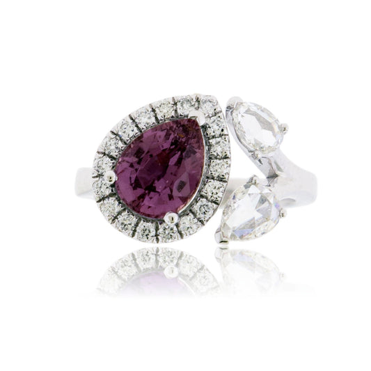 Platinum Pink Purple Sapphire & Diamond Ring - Park City Jewelers