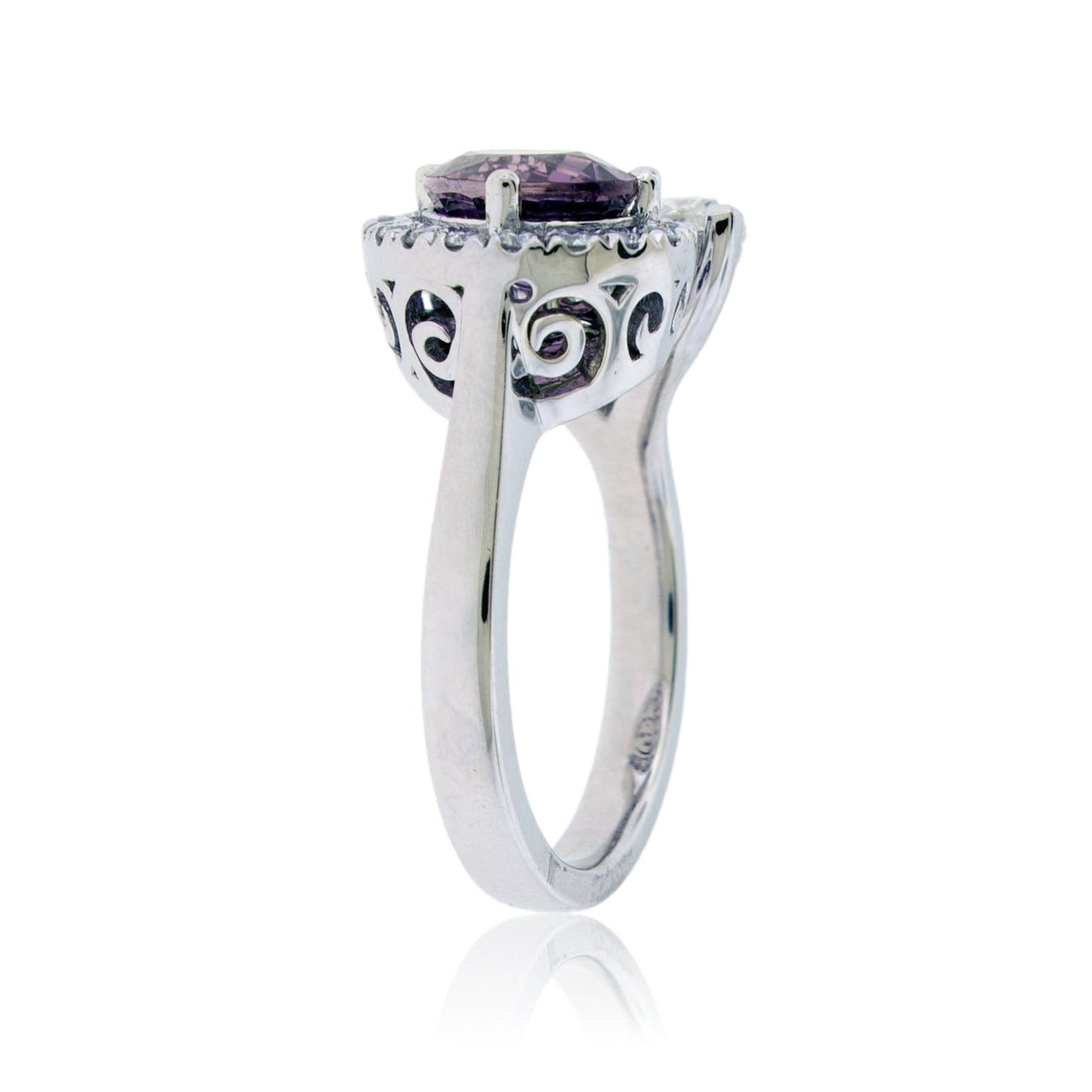 Platinum Pink Purple Sapphire & Diamond Ring - Park City Jewelers