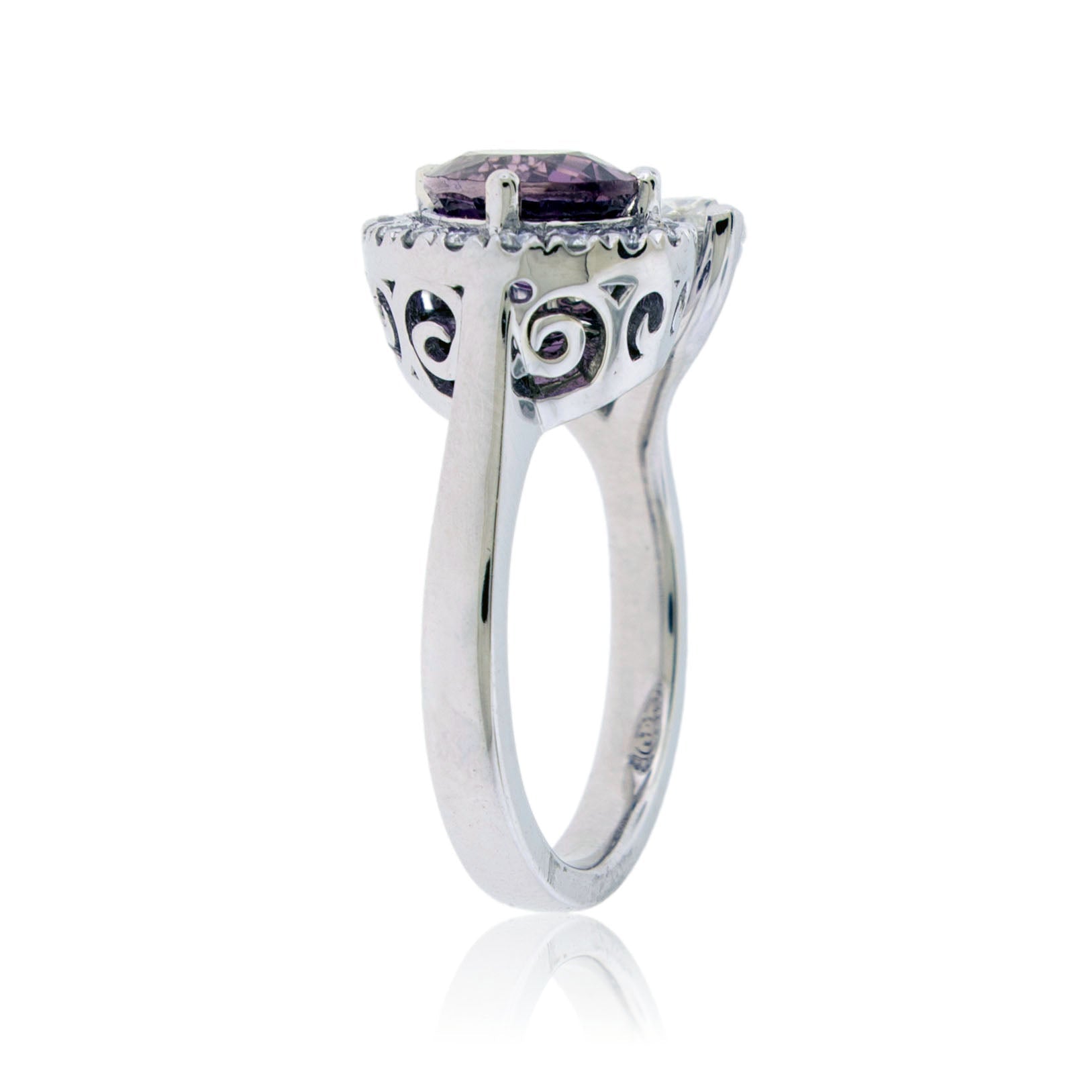 Platinum Pink Purple Sapphire & Diamond Ring - Park City Jewelers