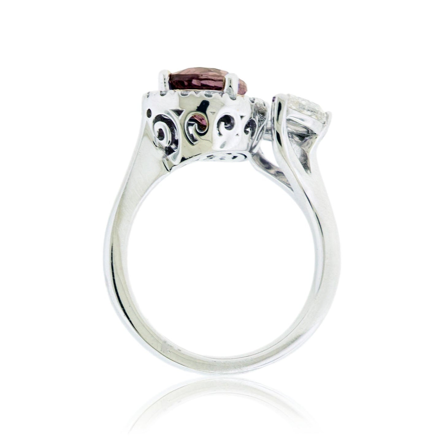 Platinum Pink Purple Sapphire & Diamond Ring - Park City Jewelers