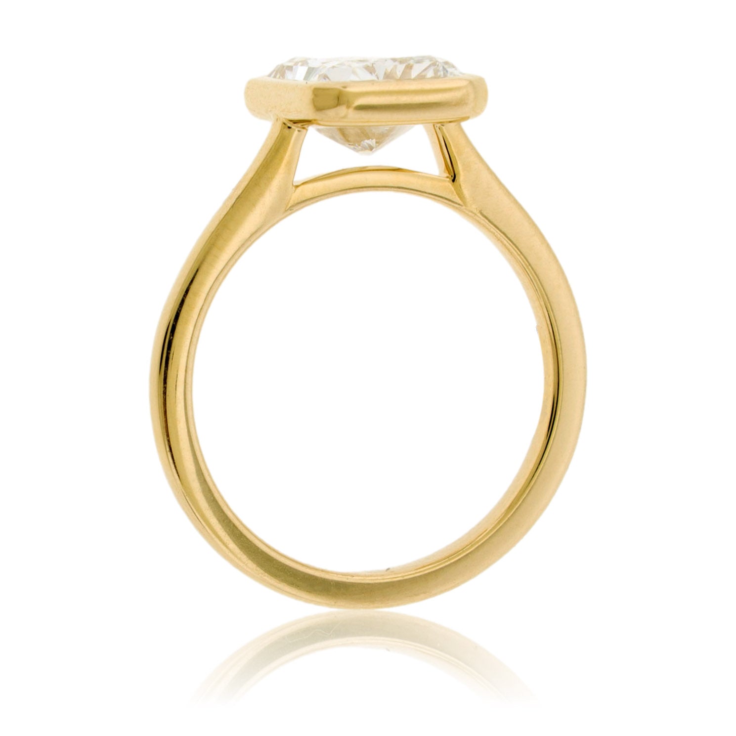 Radiant Cut Lab Grown Diamond Solitaire Bezel Ring - Park City Jewelers
