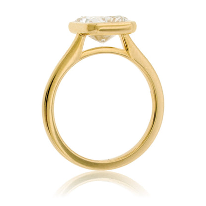 Radiant Cut Lab Grown Diamond Solitaire Bezel Ring - Park City Jewelers