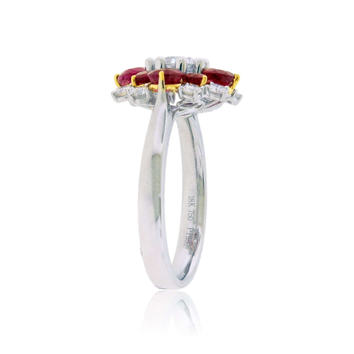 Red Beryl & Diamond Accented Ring - Park City Jewelers