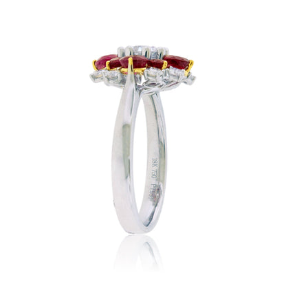 Red Beryl & Diamond Accented Ring - Park City Jewelers