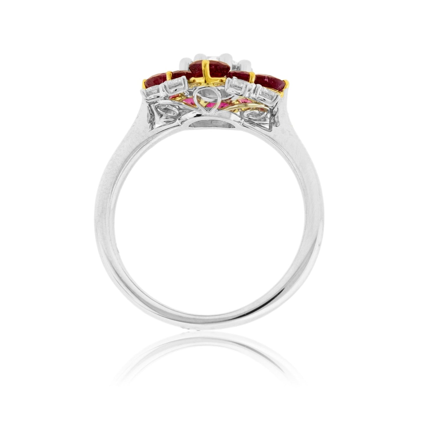 Red Beryl & Diamond Accented Ring - Park City Jewelers