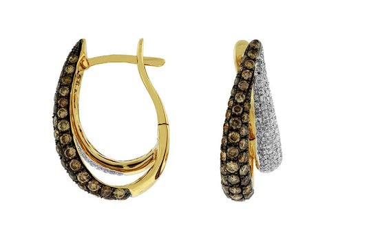 Rose Gold Cognac Diamond Earrings - Park City Jewelers