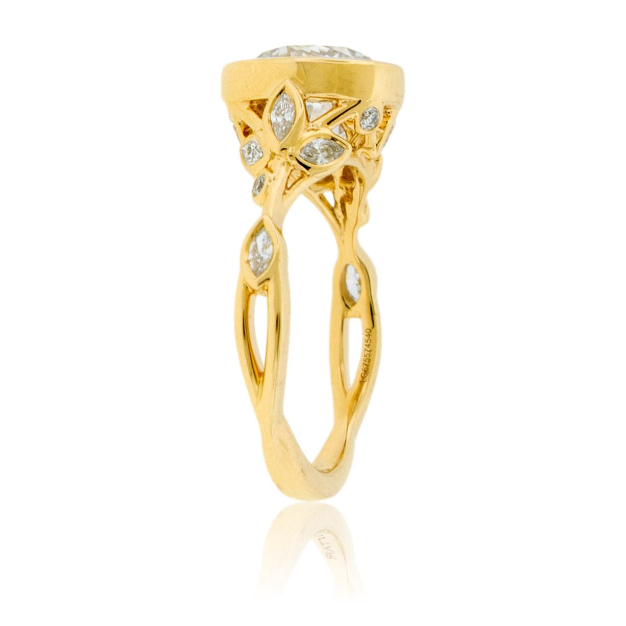 Round Cut Lab Grown Diamond Bezel Ring - Park City Jewelers
