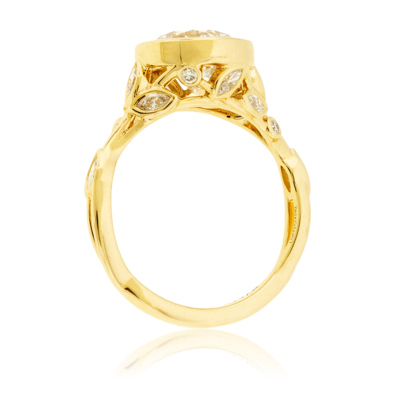 Round Cut Lab Grown Diamond Bezel Ring - Park City Jewelers