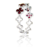 Ruby Clover Style Stackable Ring - Park City Jewelers