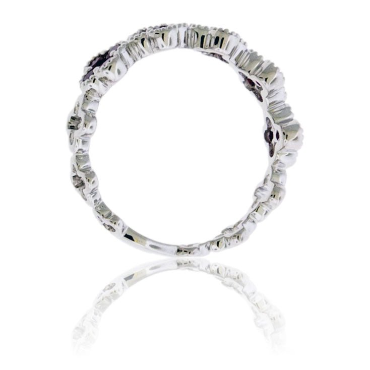 Ruby Clover Style Stackable Ring - Park City Jewelers