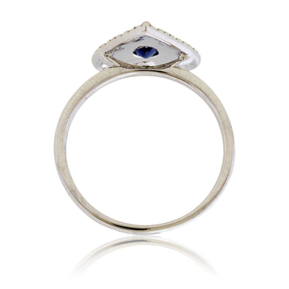 Sapphire and Diamond Heart Ring - Park City Jewelers