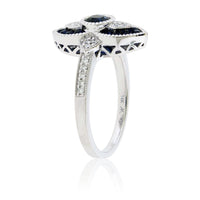 Sapphire & Diamond Art Deco Style Ring - Park City Jewelers