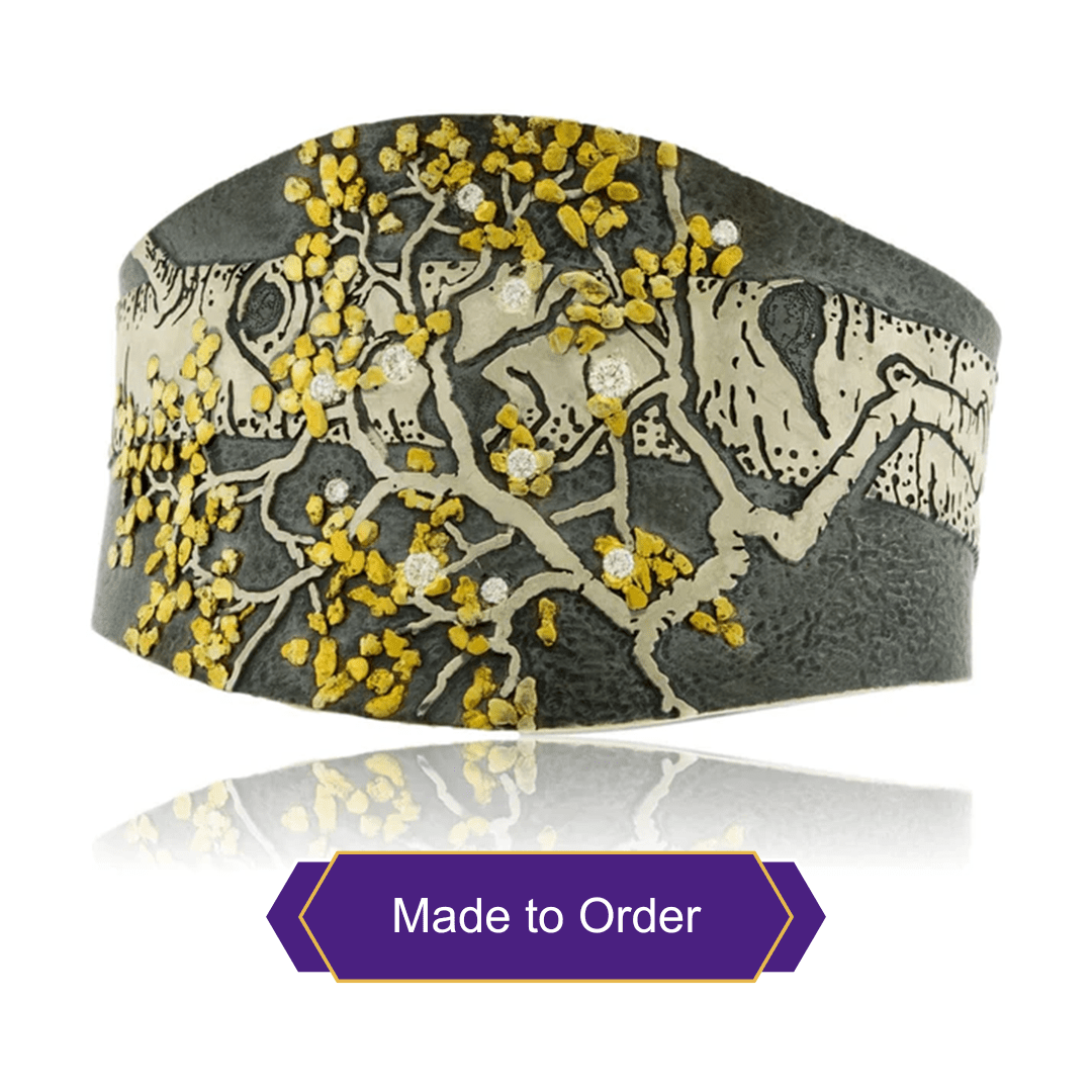 Silver & Gold Aspen Bloom Diamond Bracelet - Park City Jewelers