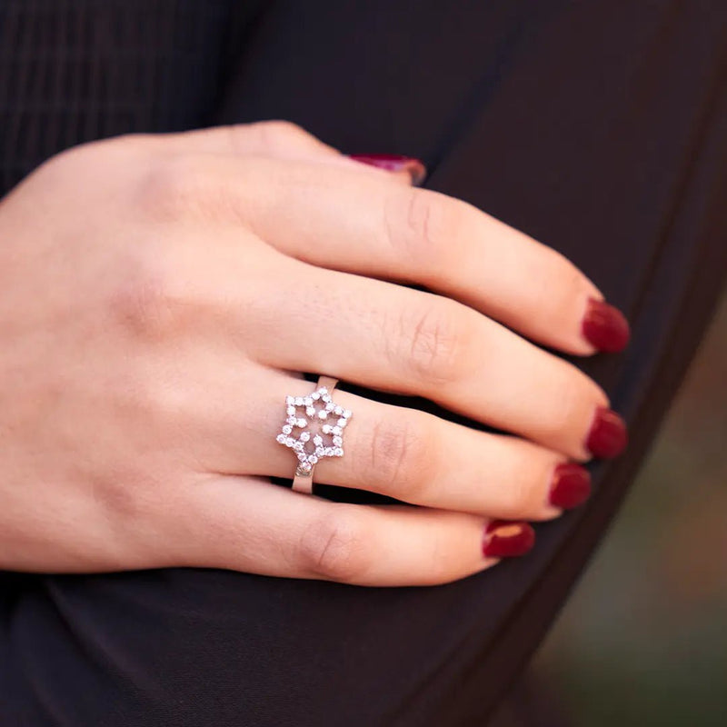 Simply Beautiful Diamond Snowflake Ring - Park City Jewelers