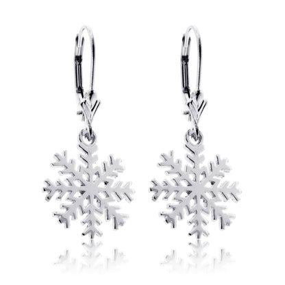 Snowflake Leverback Dangle Earrings - Park City Jewelers