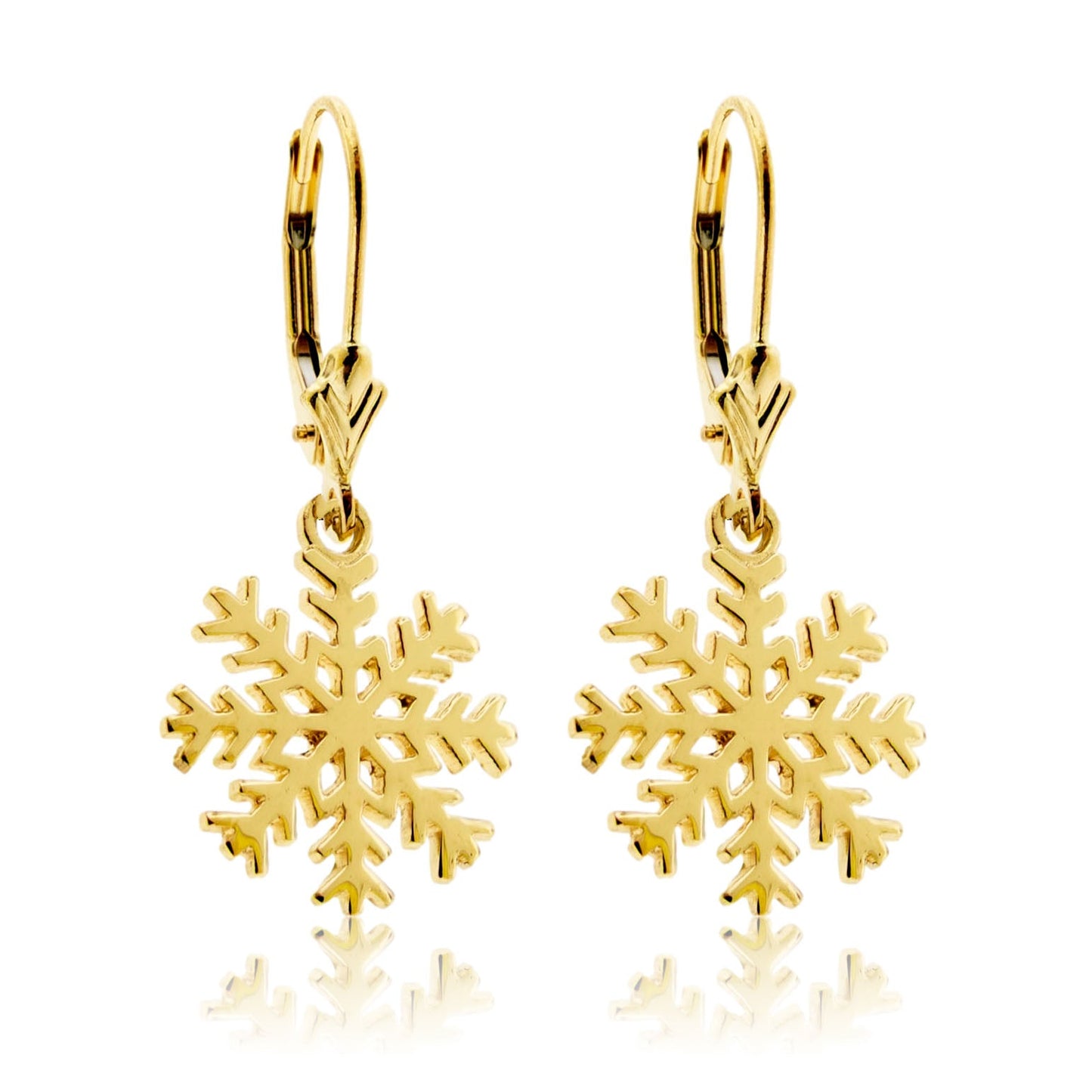 Snowflake Leverback Dangle Earrings - Park City Jewelers