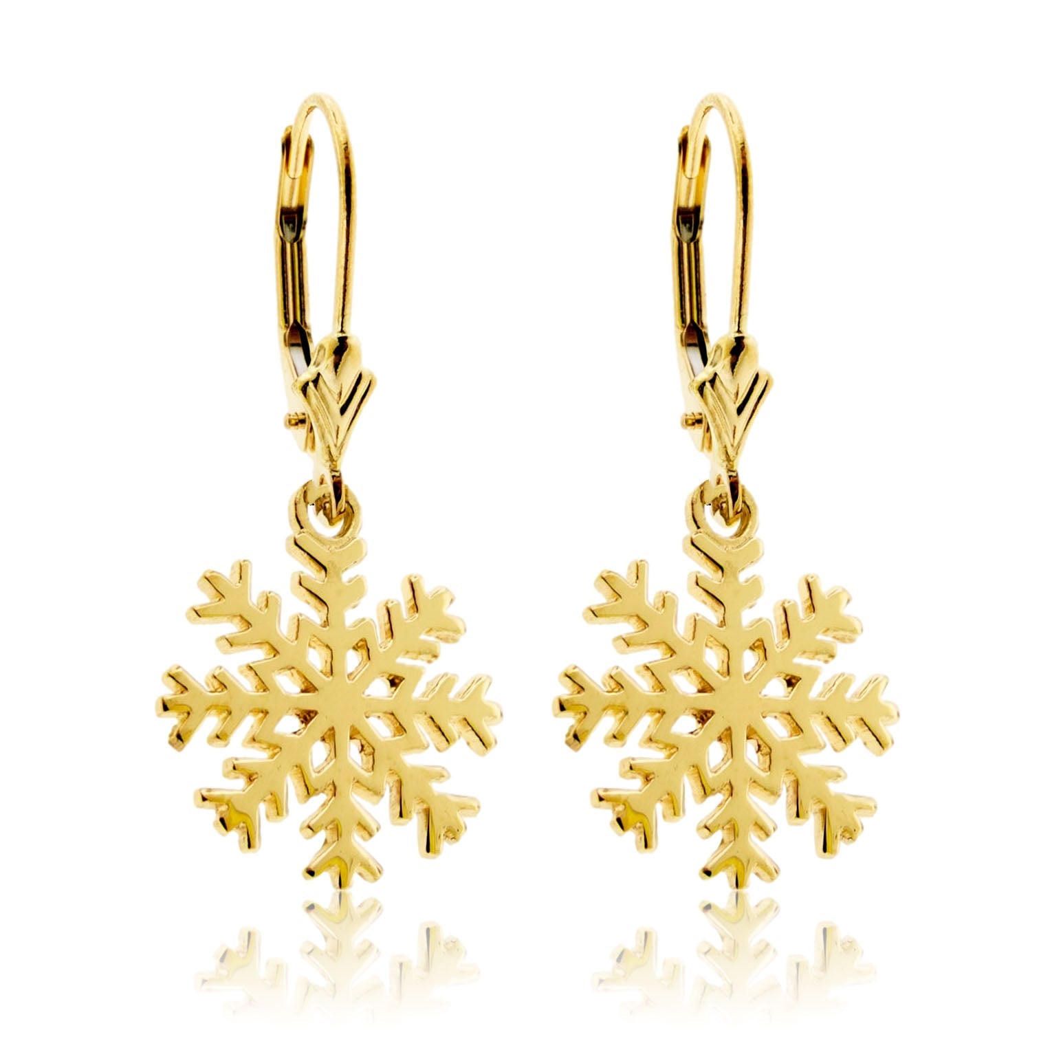 Snowflake Leverback Dangle Earrings - Park City Jewelers