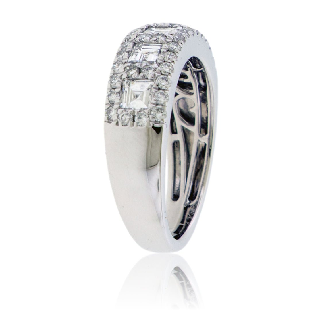 Square Diamond and Round Diamond Ring - Park City Jewelers