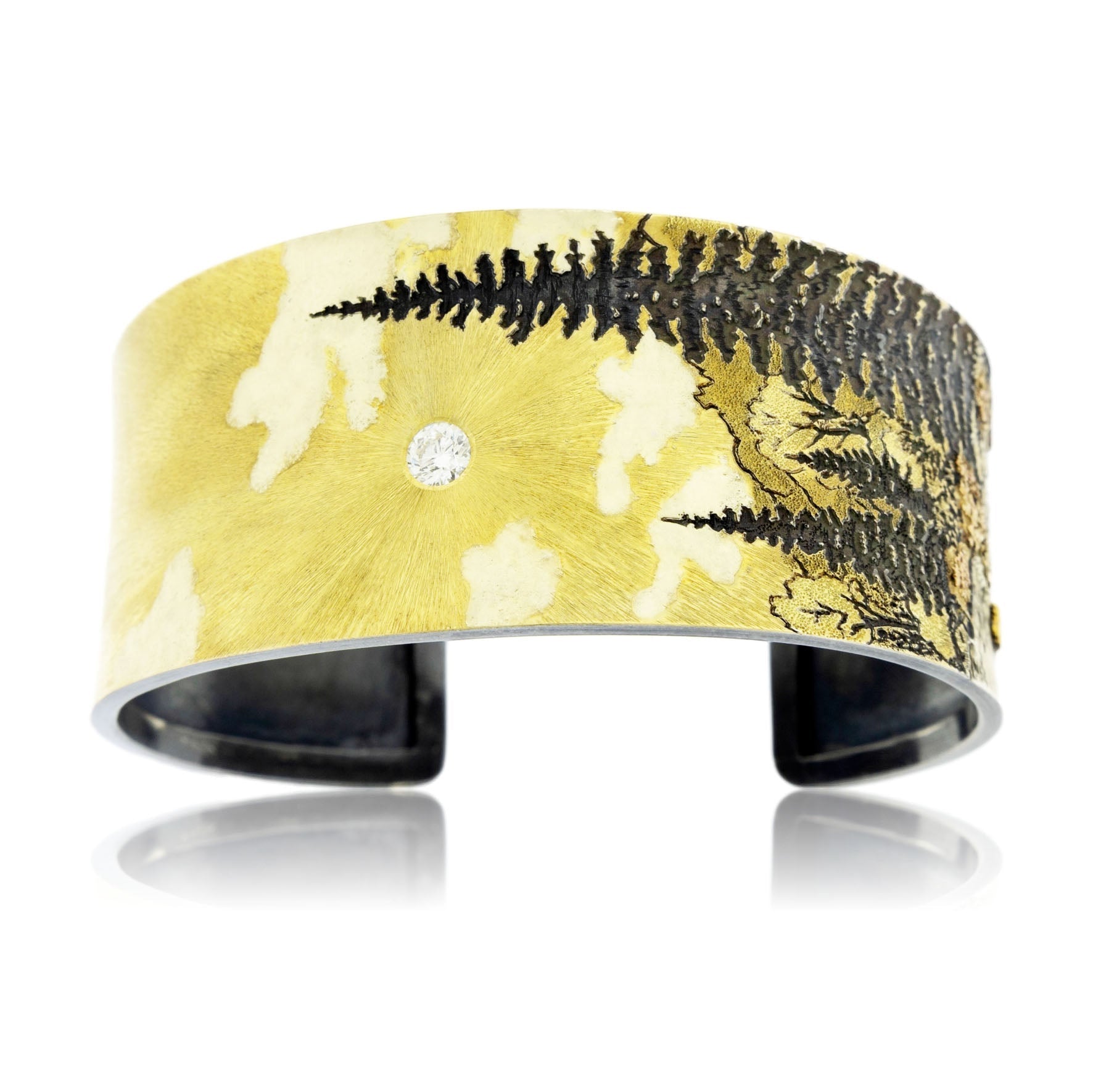 METAL BEAD BRACELET BROAD YELLOW