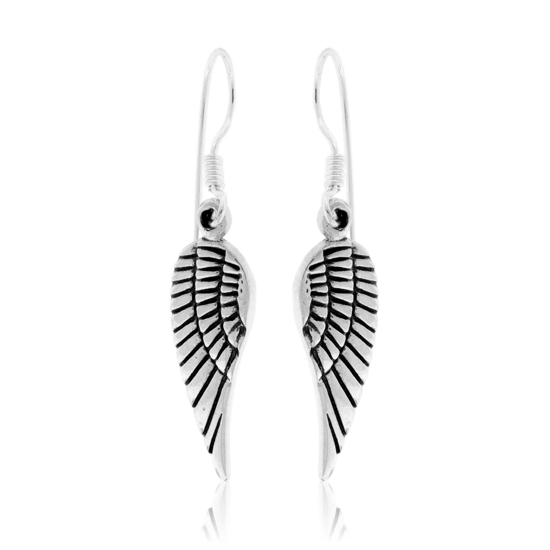 Sterling Silver Angel Wing Dangle Earrings - Park City Jewelers