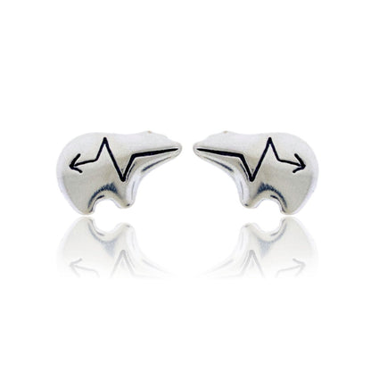 Sterling Silver Bear Fetish Post Earrings - Park City Jewelers