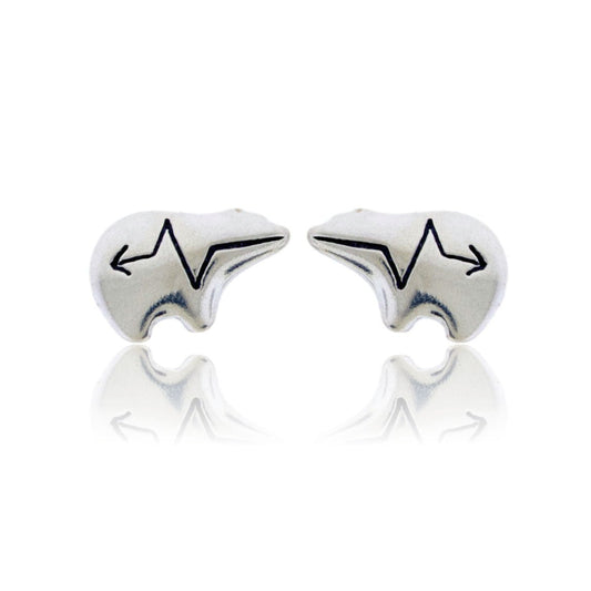 Sterling Silver Bear Fetish Post Earrings - Park City Jewelers