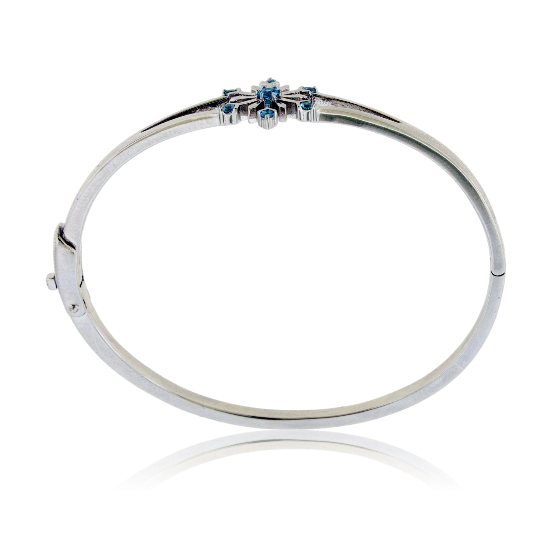 Sterling Silver Blue Topaz Snowflake Bracelet - Park City Jewelers