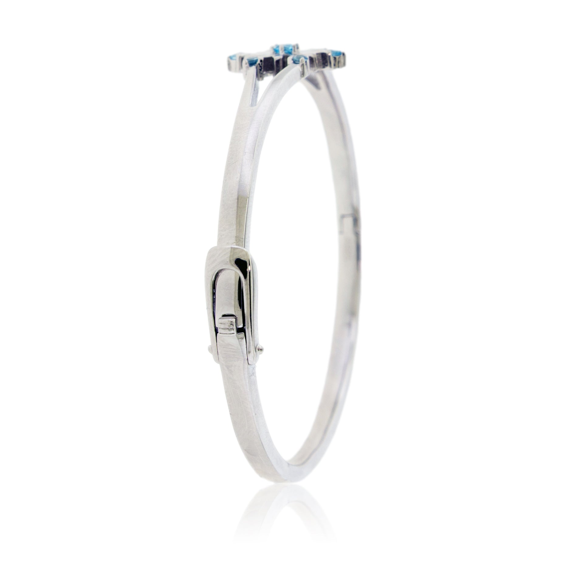 Sterling Silver Blue Topaz Snowflake Bracelet - Park City Jewelers