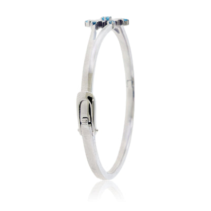 Sterling Silver Blue Topaz Snowflake Bracelet - Park City Jewelers