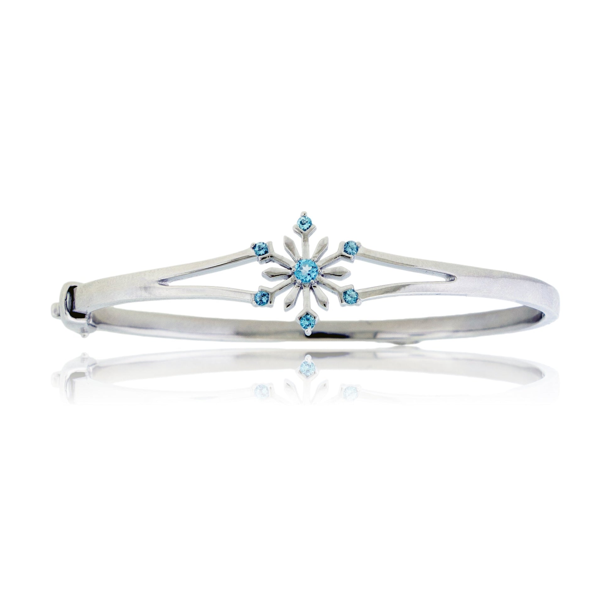 Sterling Silver Blue Topaz Snowflake Bracelet - Park City Jewelers