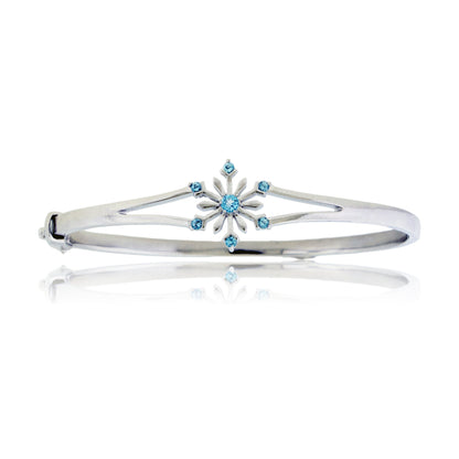 Sterling Silver Blue Topaz Snowflake Bracelet - Park City Jewelers