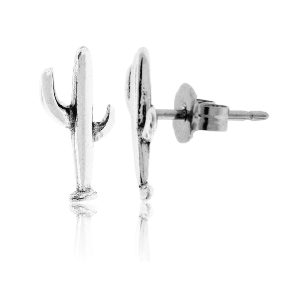 Sterling Silver Cactus Post Earrings - Park City Jewelers