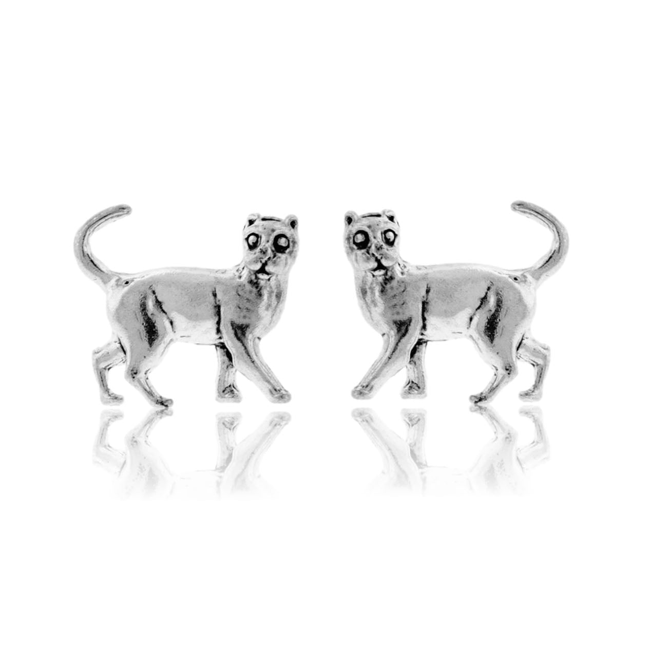 Sterling Silver Cat Stud Earrings - Park City Jewelers